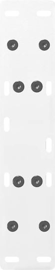 vidaXL Metallic Furniture Foot 2 Pieces Suitable for Table / Coffee Table 30x30cm White