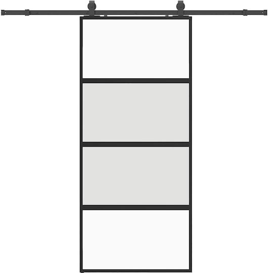 Vidaxl Συρόμενη Πόρτα Σετ Υλικού Μαύρο 90x205 Cm Γυαλί Μετριασμένο Μαύρο Vidaxl Συρόμενη Πόρτα Σετ Υλικού Μαύρο 90x205 Cm Γυαλί Μετριασμένο Μαύρο