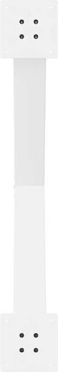 vidaXL Metallic Furniture Legs 2 Pieces Suitable for Table / Coffee Table / Office 90x72cm White