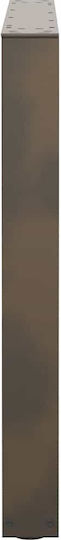 vidaXL Metallic Furniture Leg 2 Pieces Suitable for Table Coffee Table Office 80x72cm Brown