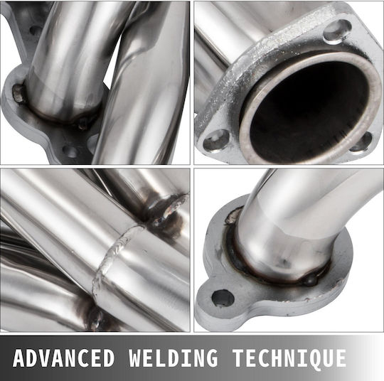 Vevor Exhaust Header Set 1 3/4" Turbo Exhaust Headers Stainless Steel Exhaust Manifold Headers Shorty Engine Ls Swap Exhaust Headers Chevy Ls1 Ls2 Ls3 Ls6 Ls10 Suv Truck Car