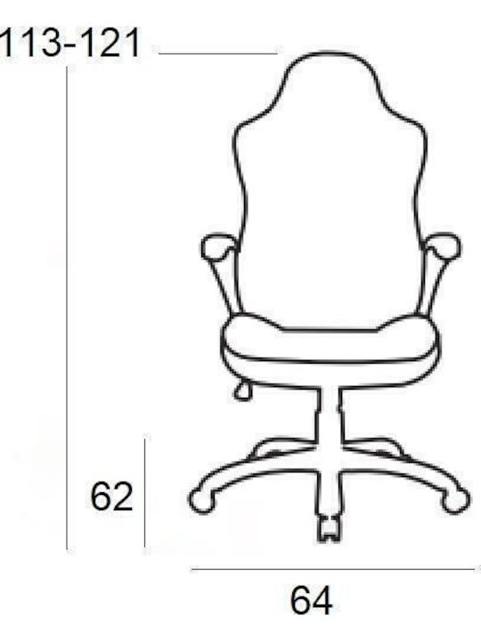 Zita Plus A6060 Artificial Leather Gaming Chair with Footrest Black / Red