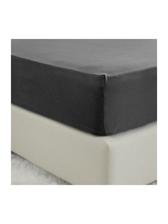 Nima Sheet Semi Double with Elastic 120x200+40cm. Tender Black