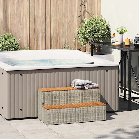 vidaXL Pool Step made of Wood 100x50x50.5cm Gray