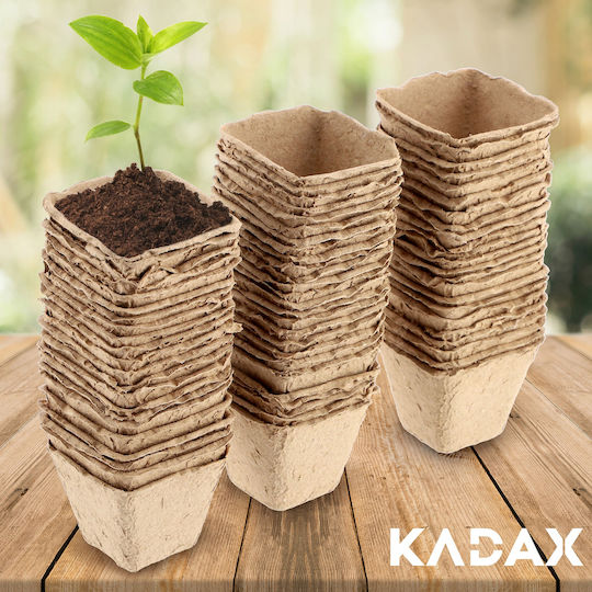 Kadax 72x Ghivece de Răsaduri din Turbă 5.5cm Răsaduri Biodegradabile Butași