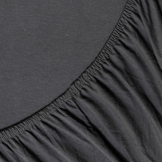Nima Sheet King Size with Elastic 180x200+40cm. Tender Black