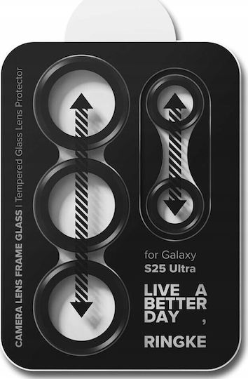Ringke Frame Protector Camera Protection Tempered Glass Black for the Galaxy S25 Ultra