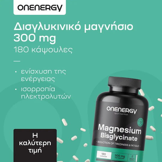 OnEnergy Magnesium Bisglycinate 300mg 180 caps