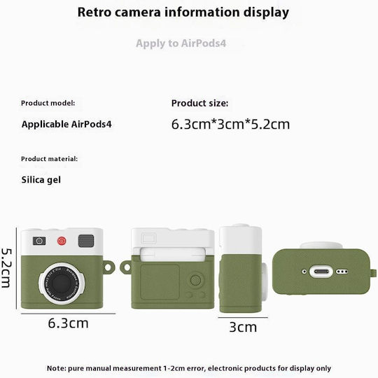 Retro Case in Green color for Apple AirPods 4