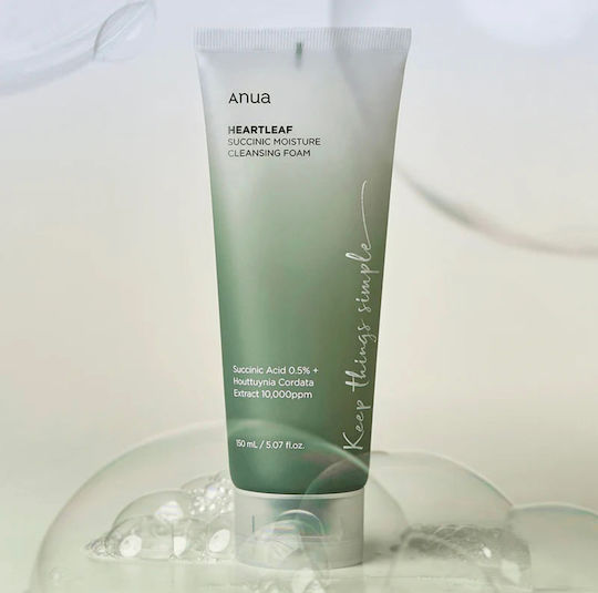 Anua Heartleaf Succinic Moisture Spumă Față & Ochi 150ml