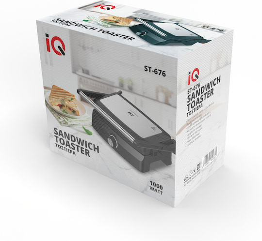 IQ Sandwich Maker for for 2 Sandwiches Sandwiches 1000W Inox