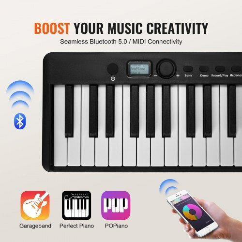 Vevor Electric Stage Piano ZDSMGQ88JHSWE2MGMV9 Set with 88 Weighted Keys Built-in Speakers and Connection with Headphones Black