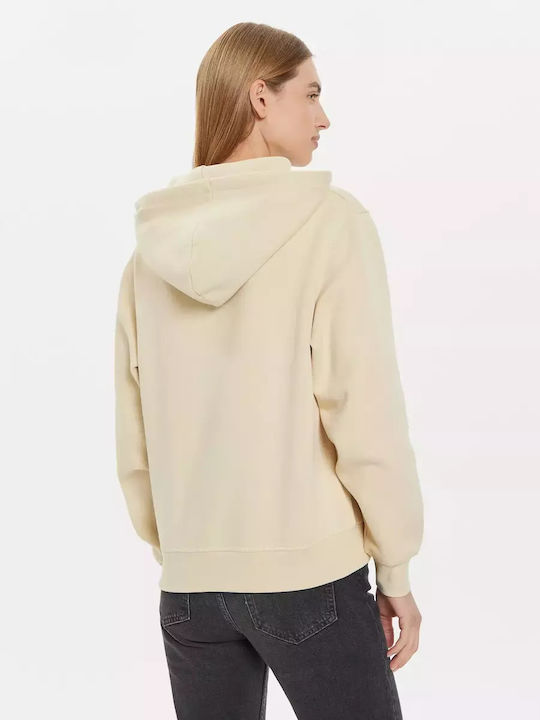 Tommy Hilfiger Women's Long Hooded Sweatshirt Ivory