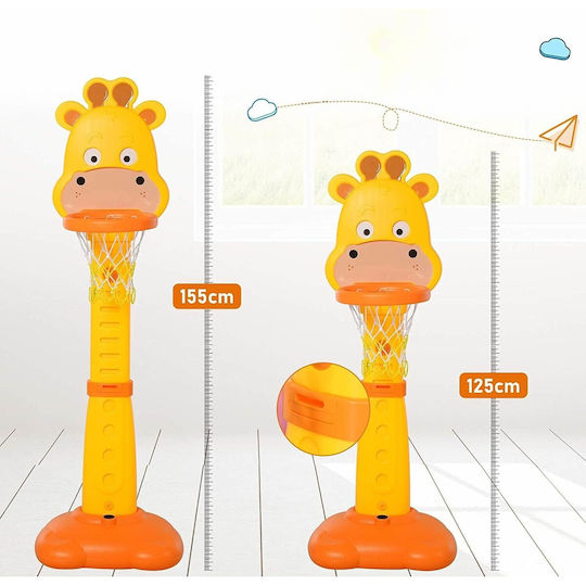 Set de Baschet Multifuncțional pentru Copii Girafă 126-156 Cm