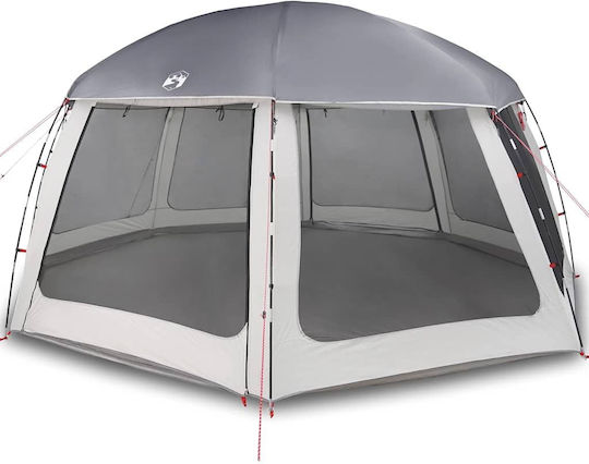 vidaXL Camping Tent Gray 612x612cm