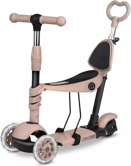 Ricokids Детски Ролери Buggy 3 Колела със Седалка Бежови