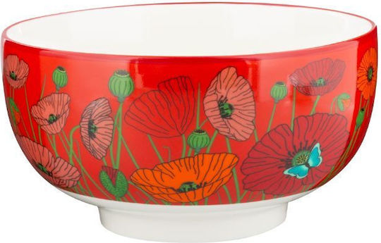 Pylones Matinal Bol Coquelicots Μπωλ Σερβιρίσματος Στρογγυλό από Πορσελάνη Κόκκινο με Διάμετρο 12.8εκ. Pylones Matinal Bol Coquelicots Μπωλ Σερβιρίσματος Στρογγυλό από Πορσελάνη Κόκκινο με Διάμετρο 12.8εκ.