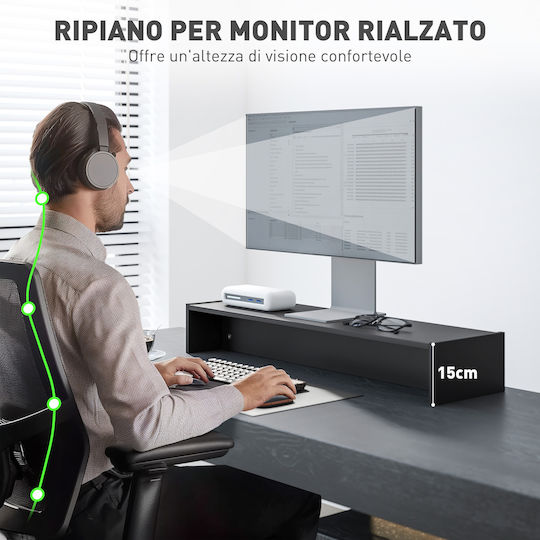 HomCom Stand Desk Mounted Monitor up to 32" (923-059V00BK)