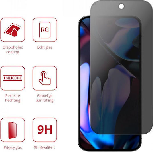 Rosso 2.5D Privacy Tempered Glass Black (Google Pixel 9 Pro XL)