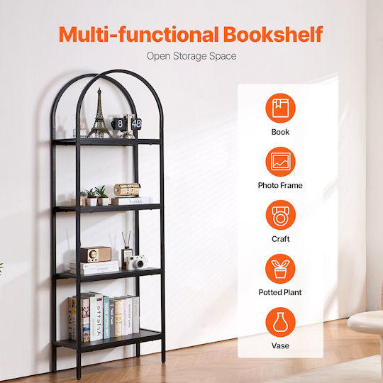 Black Bookcase 30x60x180cm