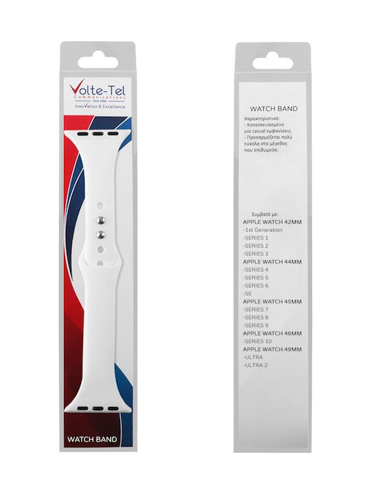 Volte-Tel Λουράκι Λευκό (Apple Watch 44/45/46mm/Ultra 49mm)