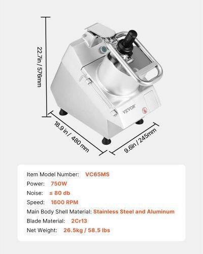 Vevor Πολυκοπτικό Μηχάνημα 1600rpm