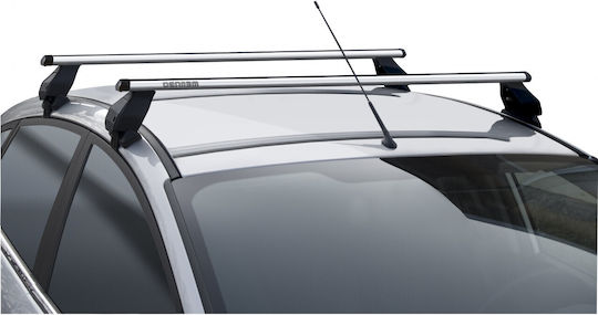 Menabo Bare De Acoperiș Din Aluminiu 112 Cm Pentru Peugeot iOn 5D 2011+ Cu Picioare Pentru Portbagaj De Acoperiș Și Blocare