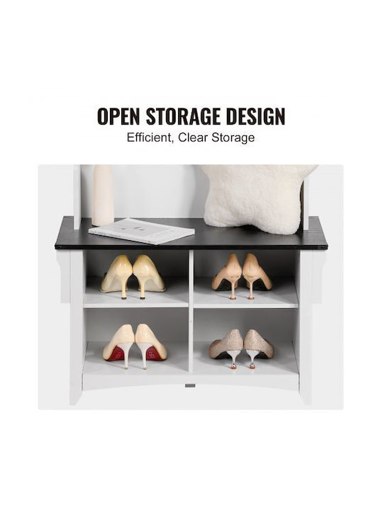 Mobilier de Intrare cu Cuier / Dulap pentru Pantofi & Bancă 81.8x40x172cm