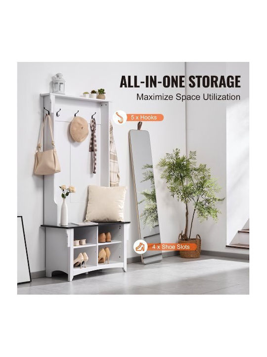 Mobilier de Intrare cu Cuier / Dulap pentru Pantofi & Bancă 81.8x40x172cm