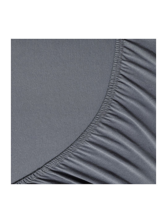 La Luna Sheet Semi Double with Elastic 120x200+40cm. Charcoal Gray