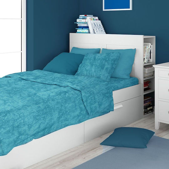 Dimcol Set Queen 4pcs 220x240cm Premium Shadow 620 Turquoise