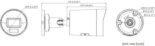 Hikvision DS-2CD2063G2-LI2U IP Surveillance Camera Full HD+ 6MP Waterproof with Lens 2.8mm