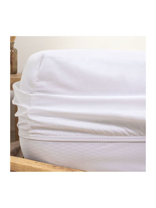 Cannon Sheet Sets Queen with Elastic 160x200+33cm. Fresh White 4pcs