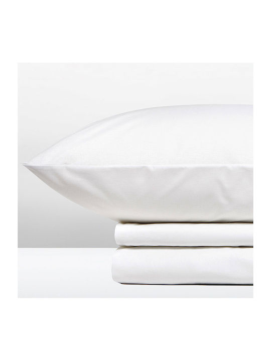 Cannon Sheet Sets Queen with Elastic 160x200+33cm. Fresh White 4pcs
