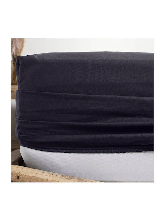 Cannon Cotton Fresh Solid Σετ Σεντόνια Υπέρδιπλα με Λάστιχο 160x200+33εκ. India Ink (4τμχ)