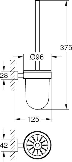 Grohe Glass Toilet Brush Black