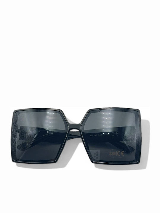 Dasoon Vision Women's Sunglasses with Black Plastic Frame and Black Lens 2478103