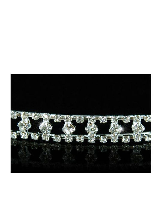Silver Bridal Headband Sparkling Crystals Kerry Diameter 14cm Width 1cm