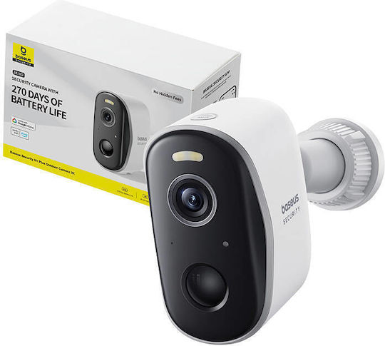 Baseus N1 Plus IP Surveillance Camera Wi-Fi Full HD+ 4MP Waterproof Battery with Two-Way Communication and 2.4mm Lens