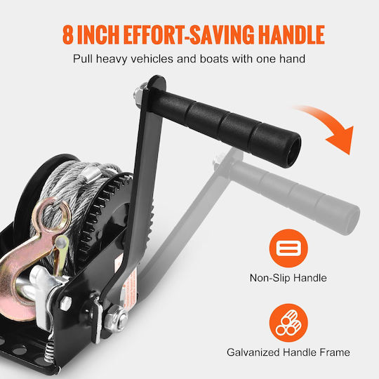 Vevor Manual 4x4 Car Winch with Towing Capacity 362kg