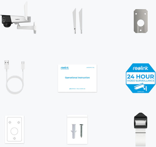 Reolink Duo Series IP Surveillance Camera 4G Full HD+ 6MP Waterproof Battery Powered with Two-Way Communication and Lens 2.8mm