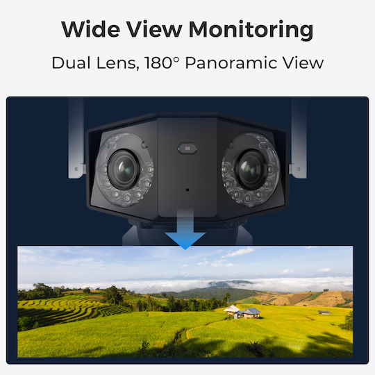 Reolink Duo Series IP Surveillance Camera 4G Full HD+ 6MP Waterproof Battery Powered with Two-Way Communication and Lens 2.8mm