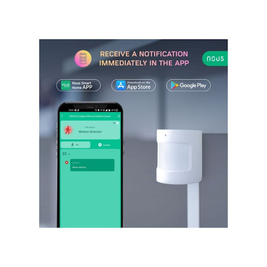 Nous Ασύρματος ZigBee / Wi-Fi / Bluetooth Αισθητήρας Κίνησης Υπερύθρων
