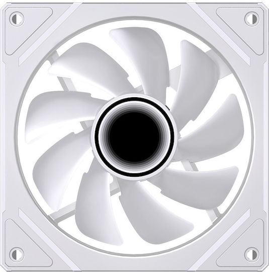 Monarch Gear Zephyrus Case Fan 120mm with RGB Lighting and Connection 6-Pin 3pcs White