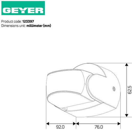 Geyer Motion Sensor with Range 12m in White Color 123397