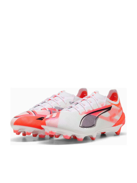 Puma 5 Ultimate FG Scăzut Pantofi de Fotbal cu crampoane Albe