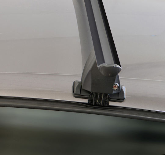 Menabo Bare De Acoperiș Din Aluminiu 119 Cm Pentru Nissan Juke 5D 2010-2019 Cu Picioare Pentru Portbagaj De Acoperiș Și Blocare Negre