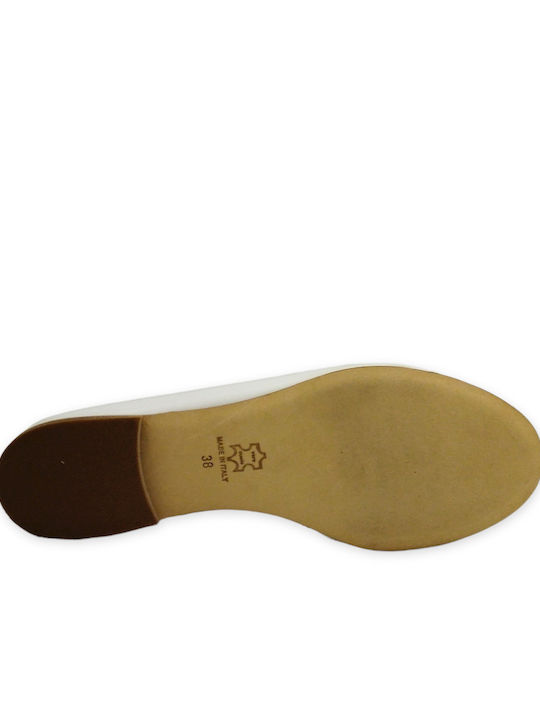 Kids Leather Ballerinas White