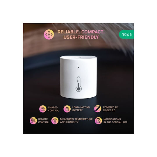 Nous Temperature and Humidity Battery Sensor Wi-Fi and Zigbee