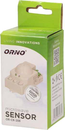 Orno Wired Microwave and Infrared Motion Sensor 360° Detection Scope 8m